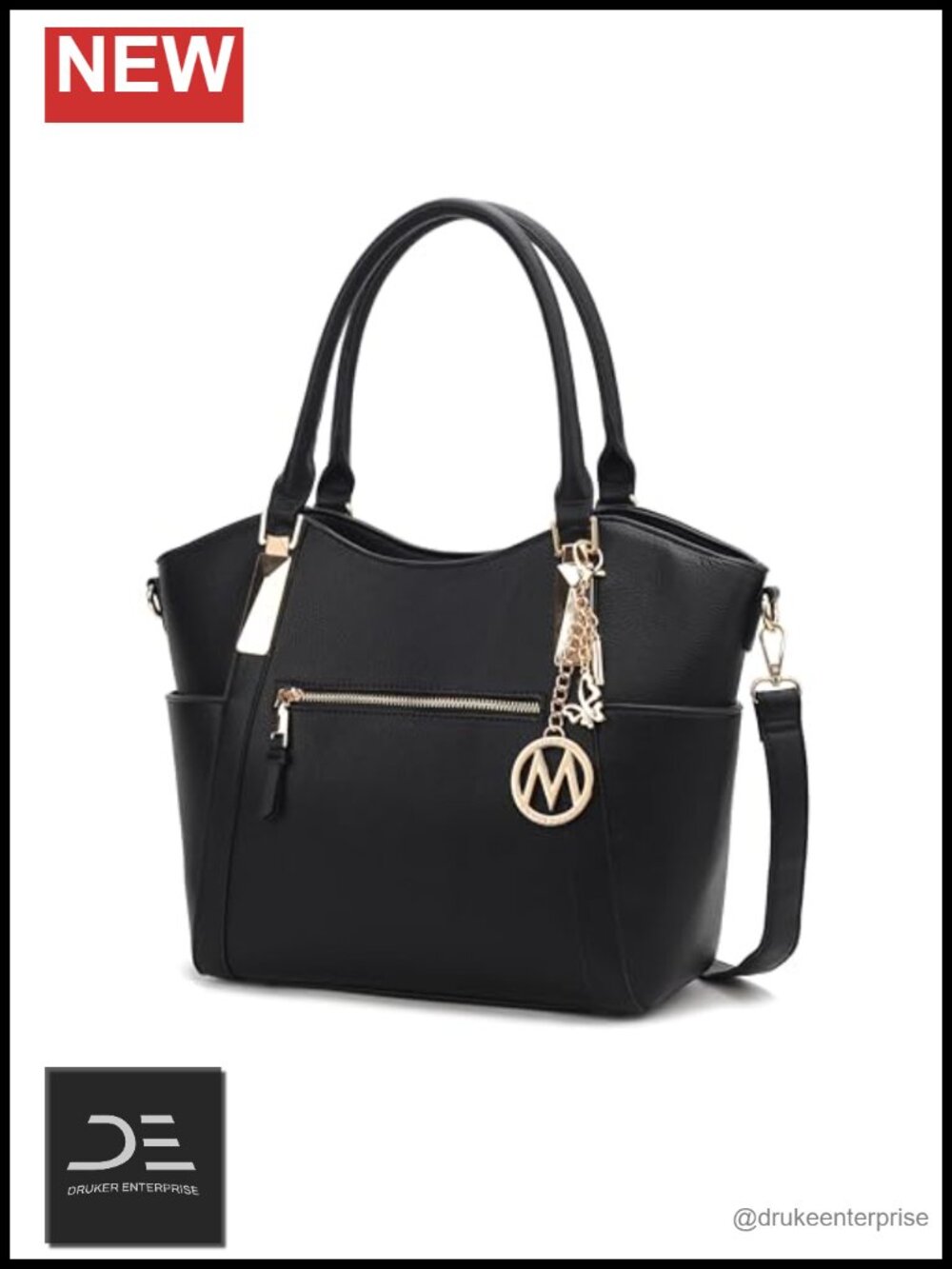 Vegan Leather Satchel Handbag Top-Handle Shoulder Purse for Women